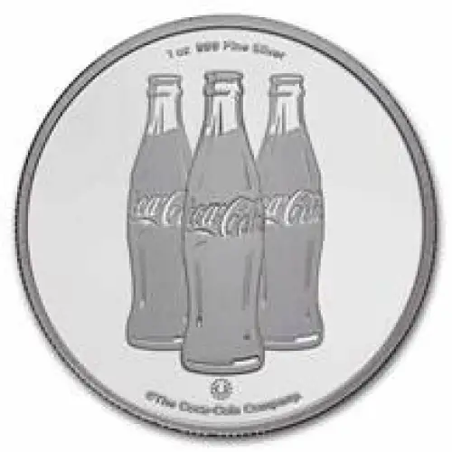 1 Oz Coca-Cola Silver Colorized Round (Classic) (3)
