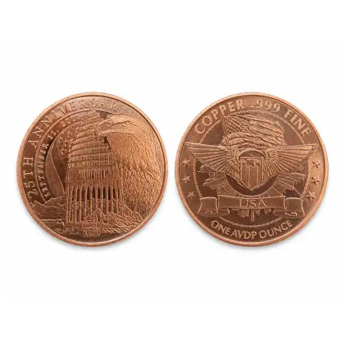 1 Oz Copper 25TH Anniversary 9/11