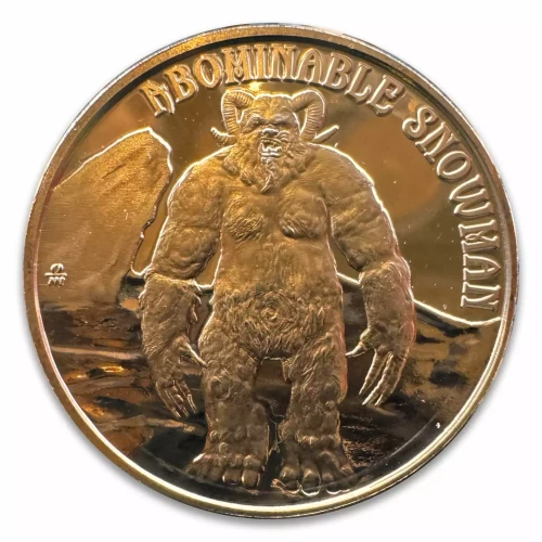 1 oz copper abominal snowman/ cryptid