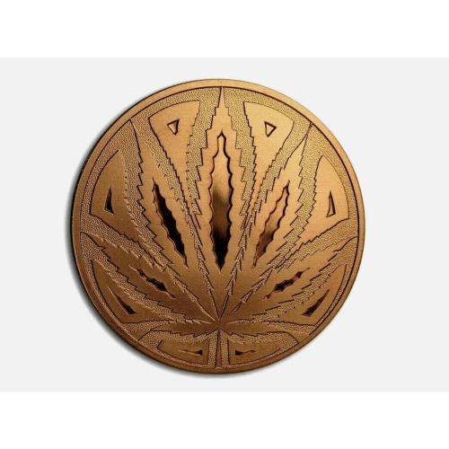 1 Oz Copper Cannabis Big Leaf
