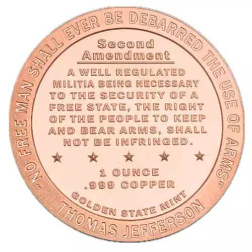 1 oz Copper Second Amendment/Right to Bear Arms (2)