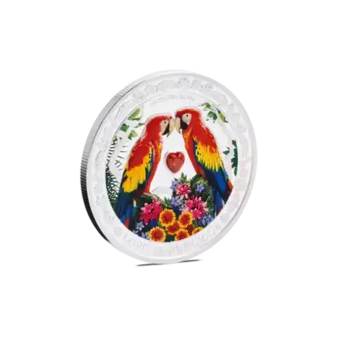 1 oz Love is Precious - Macaw 1oz Silver Coin