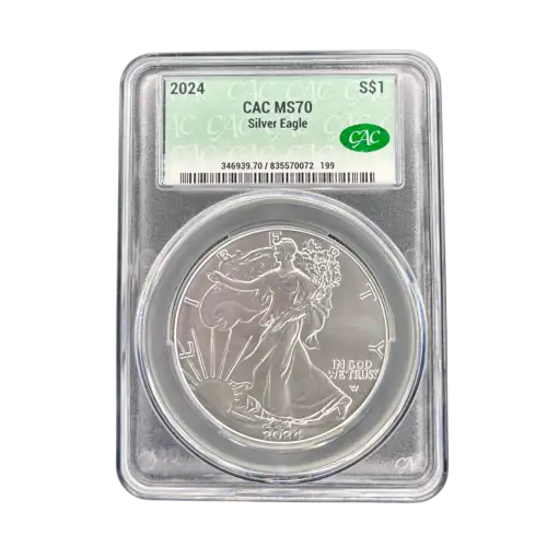 1 oz Silver Eagle (2024) - CAC - MS 70