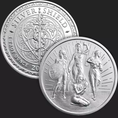 1 oz Silver GSM Silver Shields Rising Virtues (3)