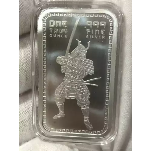 1 oz Silver Samurai Warrior Bar (2)