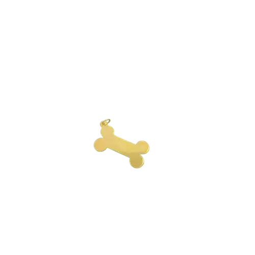 14k Yellow Gold Bone Pendant