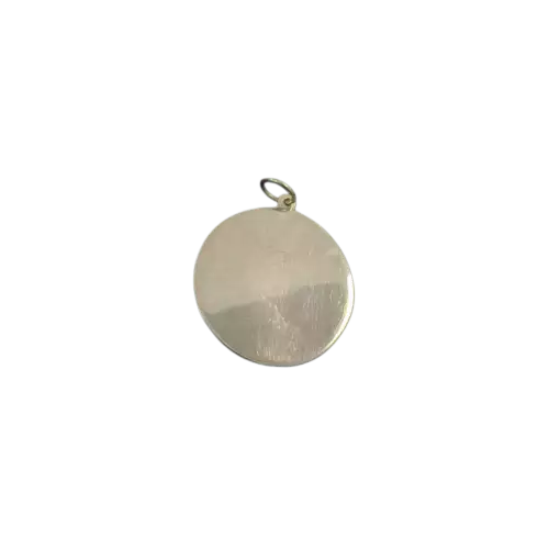14k Yellow Gold Medium Round Disc Pendant