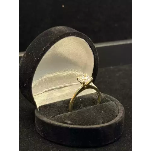 14KYG 1.5 Ctw VS D-E-F Color LG Diamond Solitaire Ring 2.5g S 8 