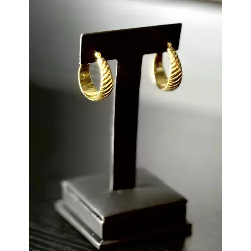 14KYG Plated 925 Silver Bellezza Hoop Earing 4.3g