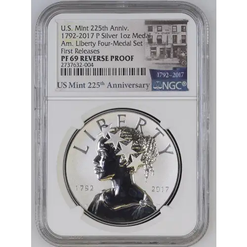 1792-2017 P AM. LIBERTY FOUR-MEDAL SE FIRST RELEASES U.S. MINT 225TH ANNIV. (2)