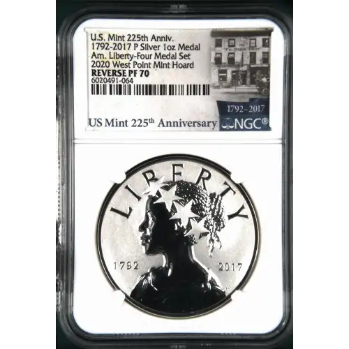 1792-2017 P Amer. Lib. Four-Medal Set 2020 West Pt Mint Hoard U.S. Mint 225th Anniv. (2)