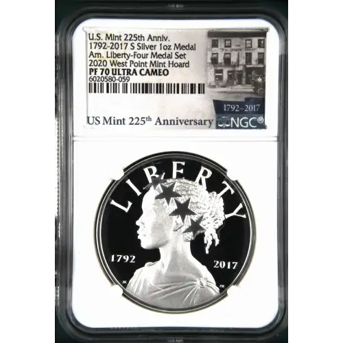 1792-2017 S Amer. Lib. Four-Medal Set 2020 West Pt Mint Hoard U.S. Mint 225th Anniv. ULTRA CAMEO (2)