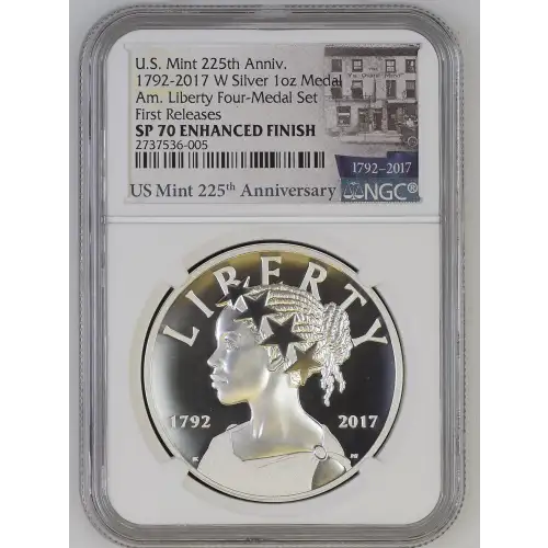 1792-2017 W AM. LIBERTY FOUR-MEDAL SE FIRST RELEASES U.S. MINT 225TH ANNIV. ENHANCED FINISH (2)