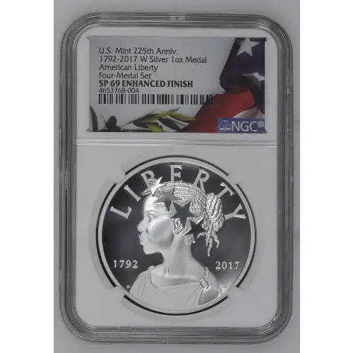 1792-2017 W AM. LIBERTY FOUR-MEDAL SE U.S. MINT 225TH ANNIV. ENHANCED FINISH (2)