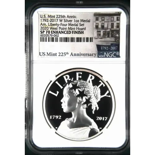 1792-2017 W Amer. Lib. Four-Medal Set 2020 West Pt Mint Hoard U.S. Mint 225th Anniv. ENHANCED FINISH (2)