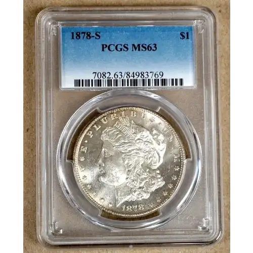 1878S - Silver Morgan $1 - PCGS - MS63
