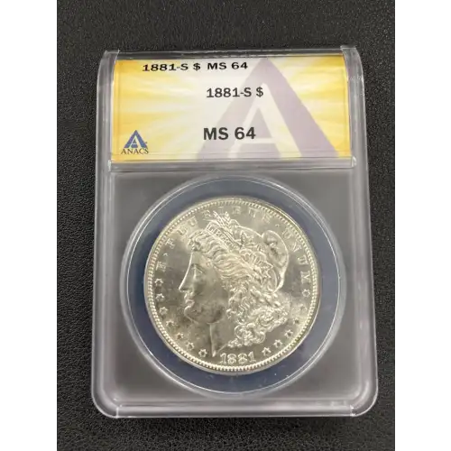 1881 S $1 Morgan Dollar MS64 ANACS