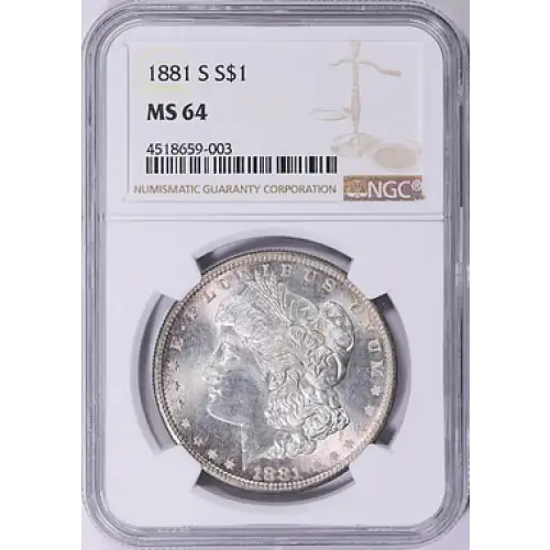 1881 S $1 - Morgan - NGCS - MS64 [B-3] (2)