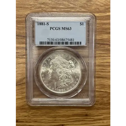1881 - S - PCGS - MS63 - $1 Morgan