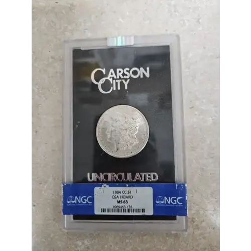 1884 carson city morgan dollars 63GSA Hoard