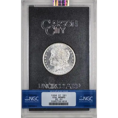 1884 CC Morgan Silver Dollar MS61 GSA Hoard