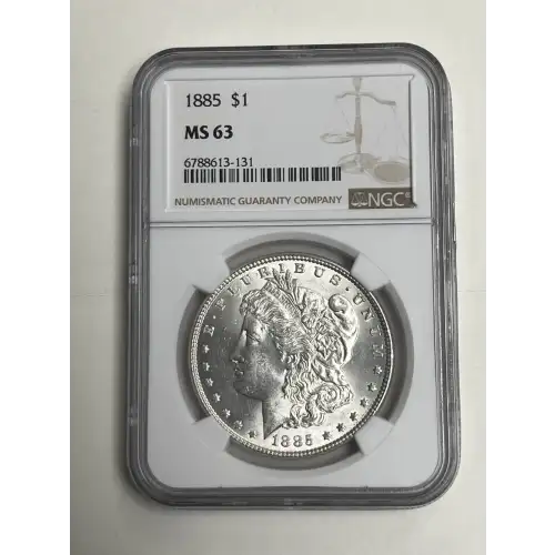 1885 $1 Morgan MS63 White NGC