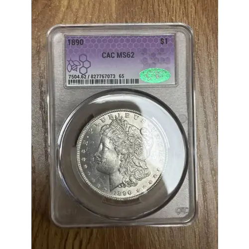 1890 - P - CAC - MS62 - $1 Morgan