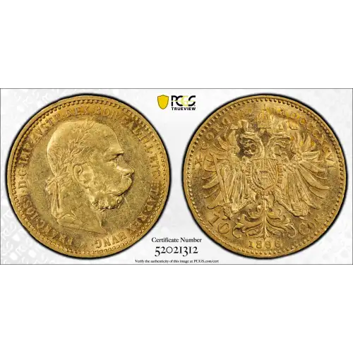 1896 10 Cor KM-2805  Au (2)