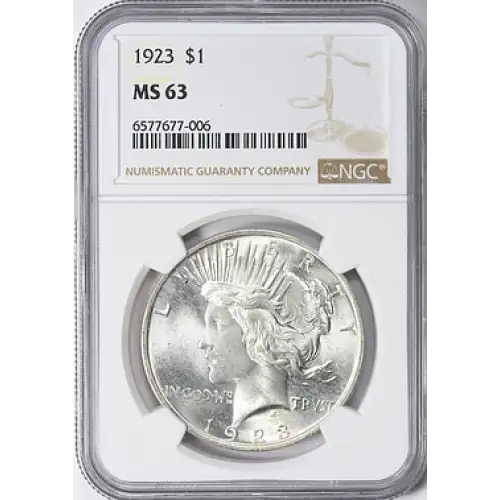 1923 NGC MS63 $1 PEACE