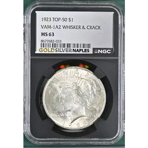 1923 TOP-50 VAM-1A2 WHISKER & CRACK $1 MS 63