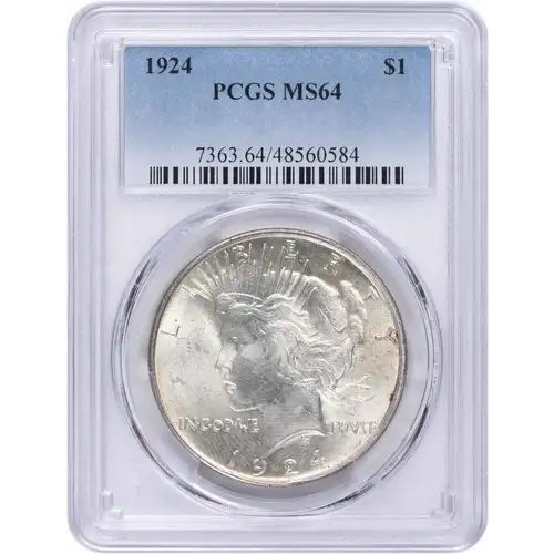 1924 $1 Peace Dollar PCGS MS64
