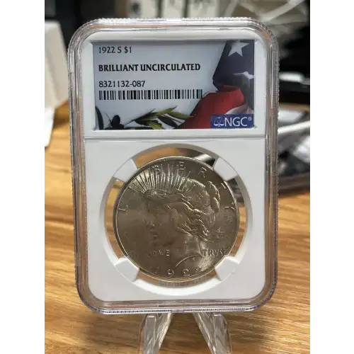 1924 S Peace Dollar NGC BRILLIANT UNCIRCULATED