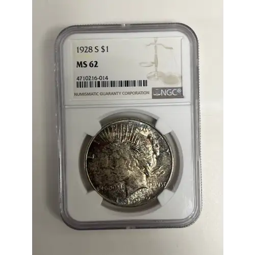 1928 - S - NGC - MS62 - $1 Peace