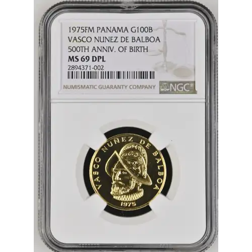 1975FM VASCO NUNEZ DE BALBOA 500TH ANNIV. OF BIRTH DPL (2)