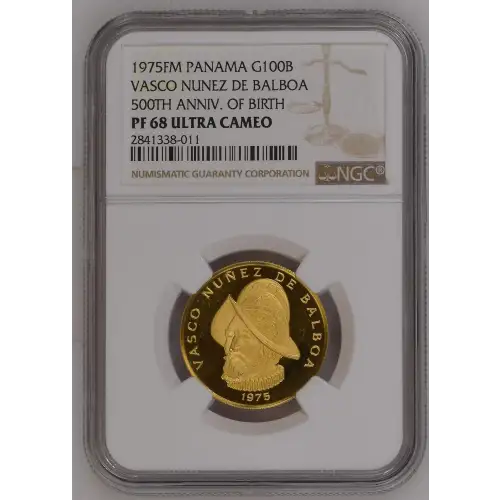 1975FM VASCO NUNEZ DE BALBOA 500TH ANNIV. OF BIRTH ULTRA CAMEO (2)