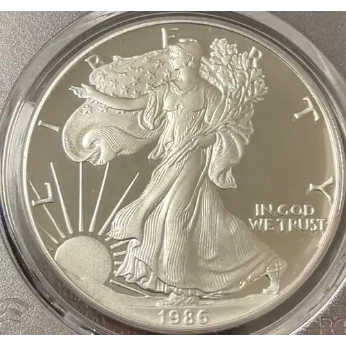 1986-S $1 Silver Eagle Cameron Reagan, DCAM