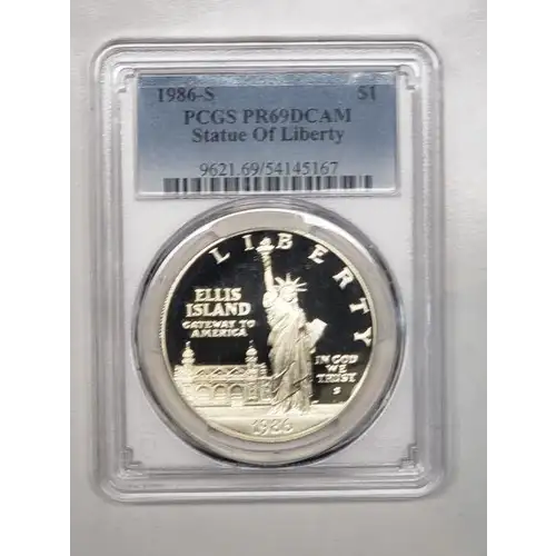 1986-S $1 Statue Of Liberty, DCAM