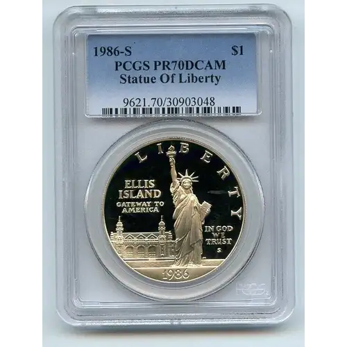 1986-S $1 Statue Of Liberty, DCAM