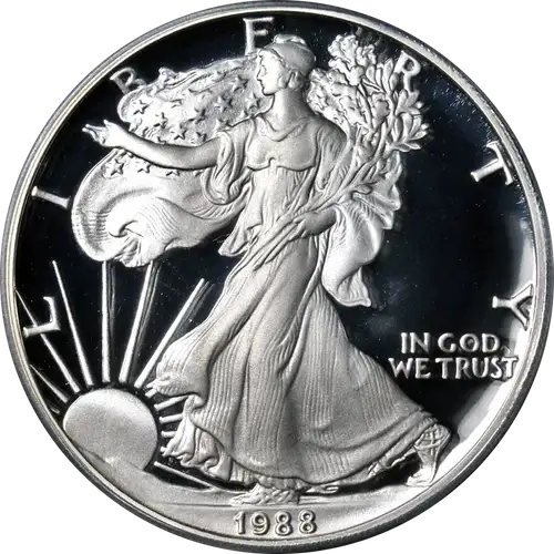 1988-S $1 Silver Eagle Cameron Reagan, DCAM