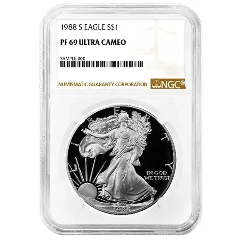 1988 S Eagle S$1 PF69UC White NGC