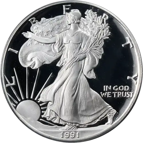 1991-S $1 Silver Eagle Cameron Reagan, DCAM