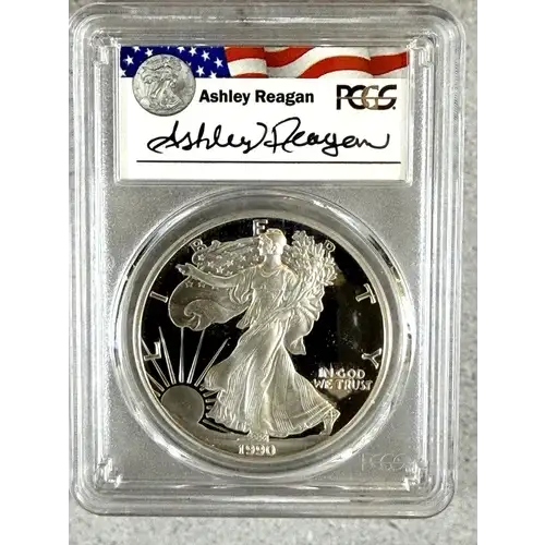 1992-S $1 Silver Eagle Ashley Reagan, DCAM