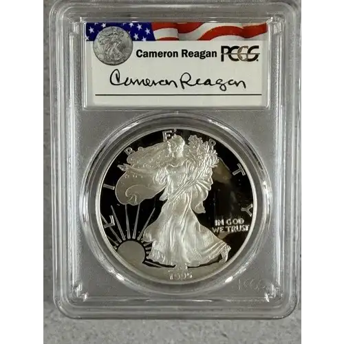 1995-P $1 Silver Eagle Cameron Reagan, DCAM