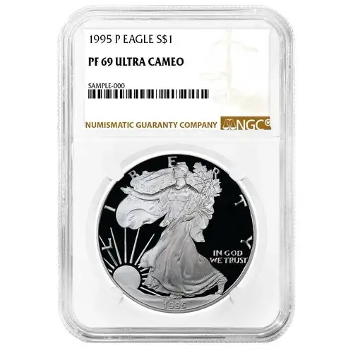 1995 P Eagle S$1 PF69UC White NGC