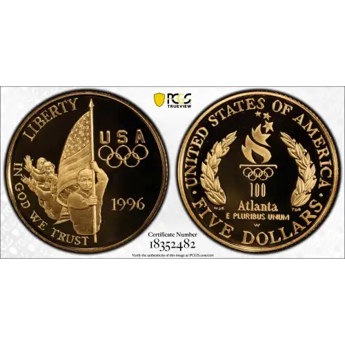 1996-W $5 Flag, DCAM (2)