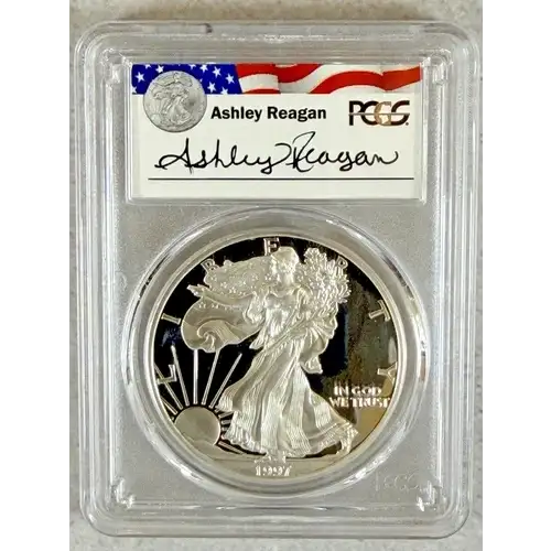1997-P $1 Silver Eagle Ashley Reagan, DCAM