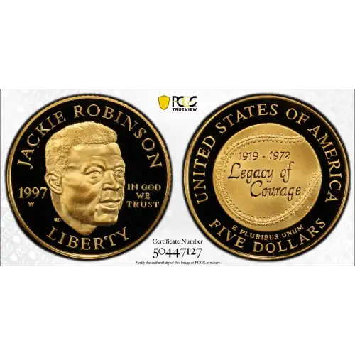 1997-W $5 Jackie Robinson, DCAM (2)