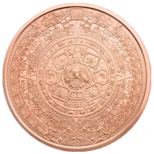 2 oz Copper Aztec Calendar Authentic (2)