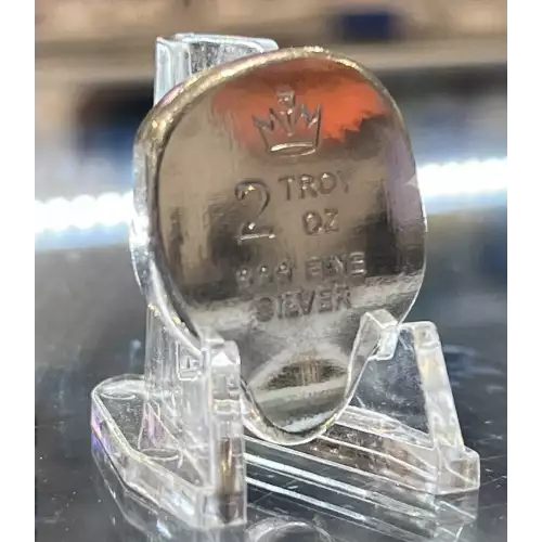 2 oz Silver Colorized 3D Art Grumpy Alien Head Bar (3)