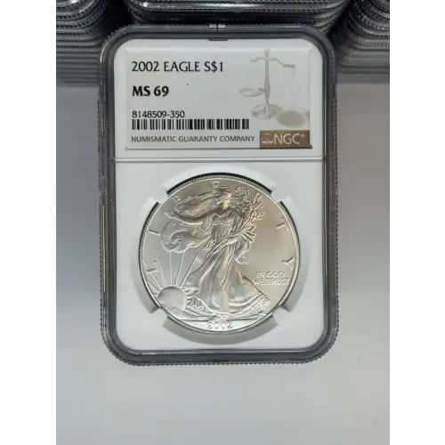 2000 1 oz Silver Eagle  NGC MS69 (LABEL MAY VARY) (5)